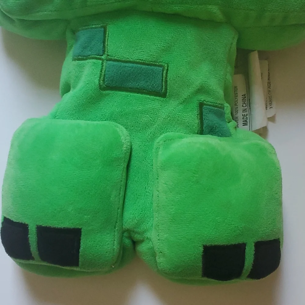 Minecraft Creeper Green/Black Plush Bed Pillow-OS